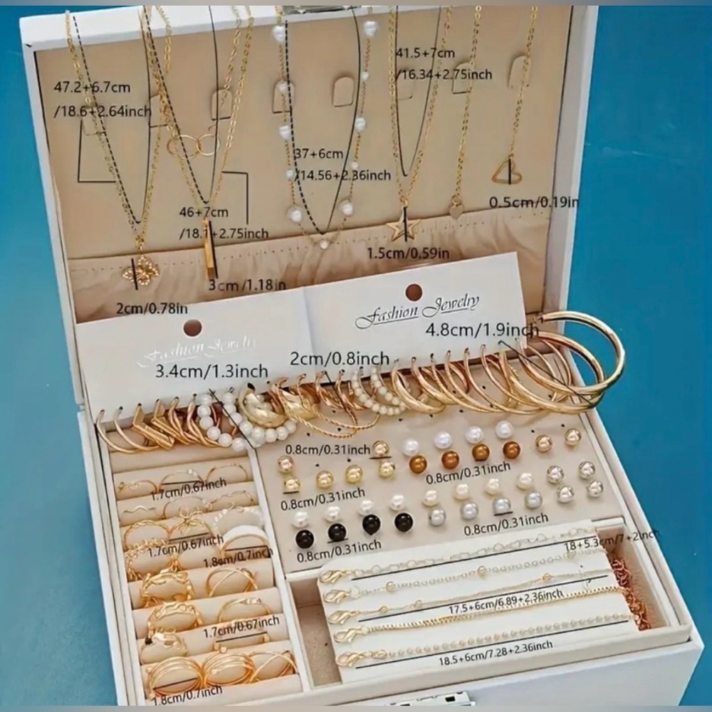 Jewelry 50 plus pieces of Assorted Gold Jewelry Set